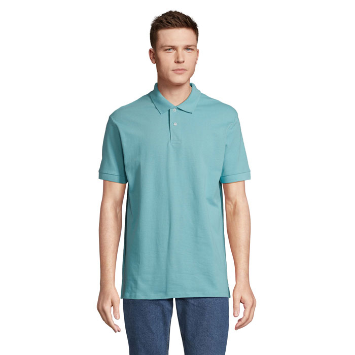 Polo Homme à personnaliser coton PACIFIC Bleu piscine